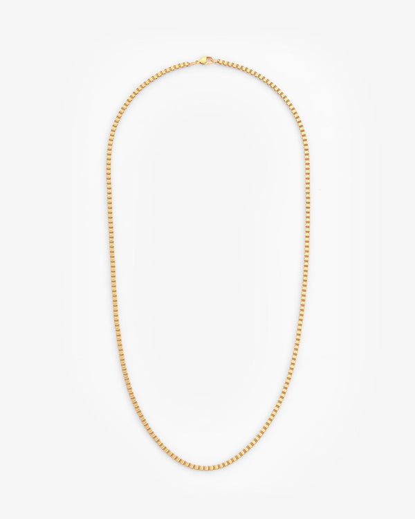 3mm Box Chain - Gold