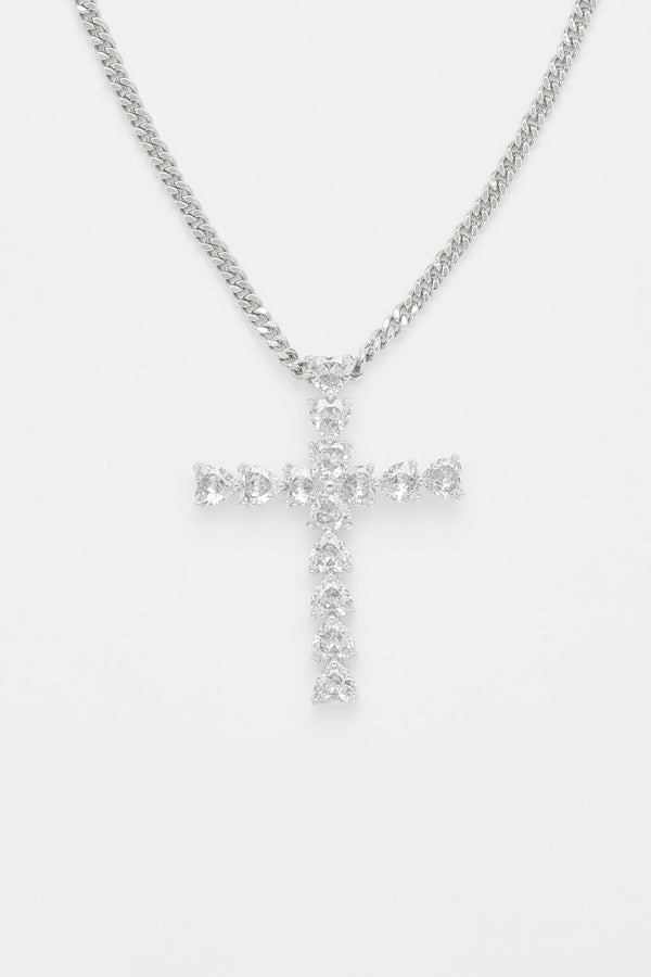 3mm Cuban Chain & Iced Cross Pendant