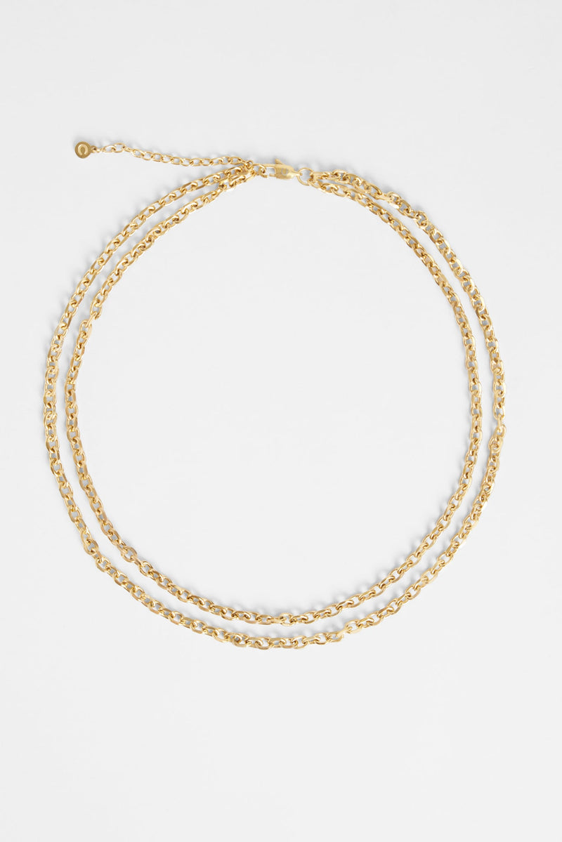 3mm Double Hermes Chain - Gold