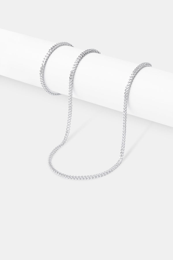 3mm Franco Chain & Bracelet - White