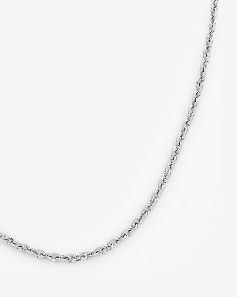 3mm Hermes Link Chain - White Gold