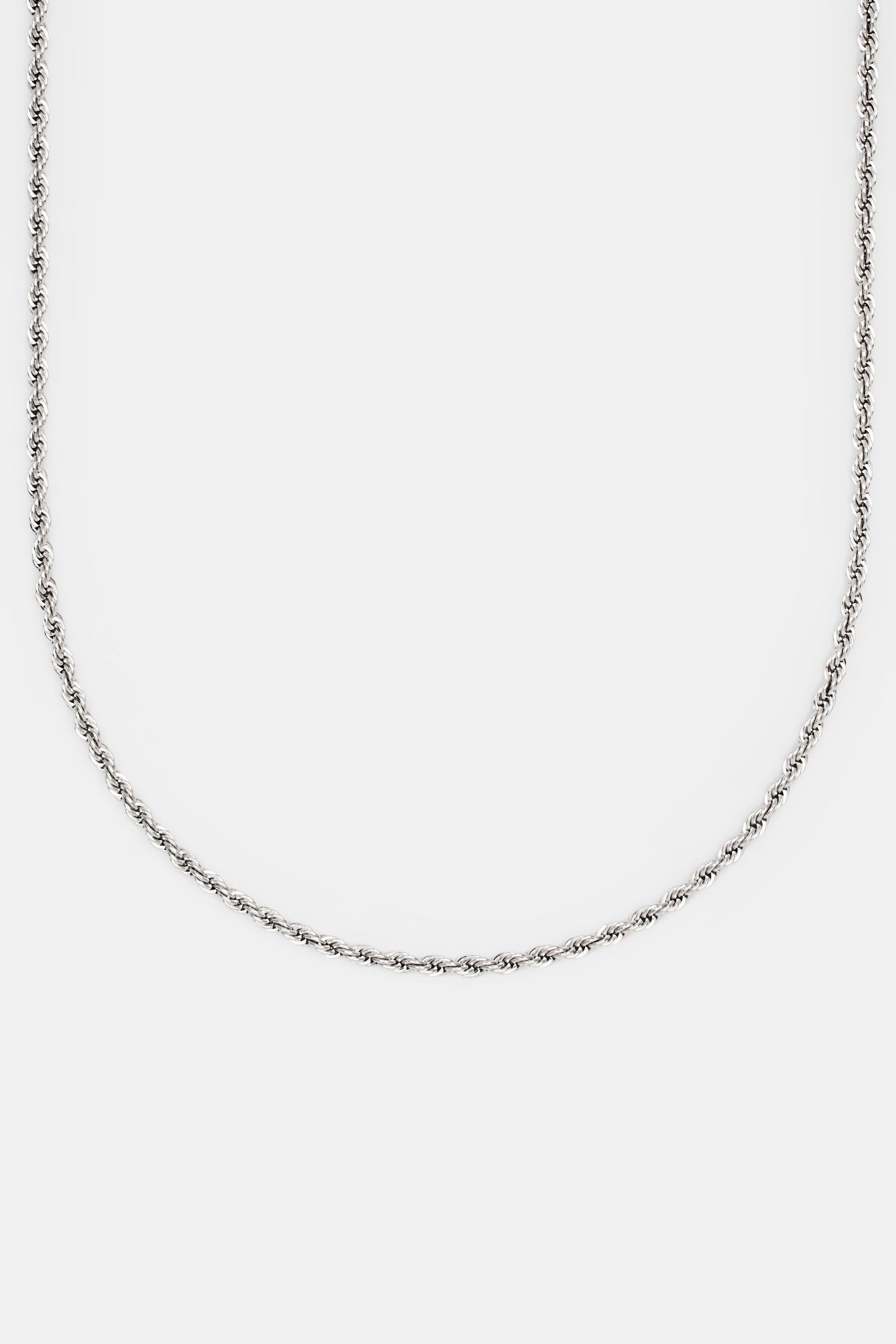 Womens Sterling Silver 3mm Rope Chain