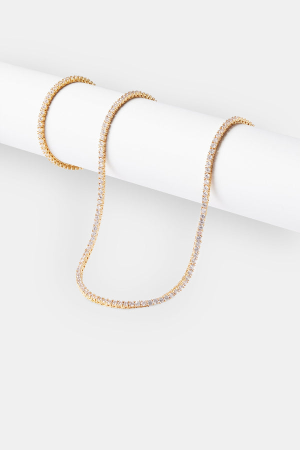 3mm Tennis Chain & Bracelet - Gold