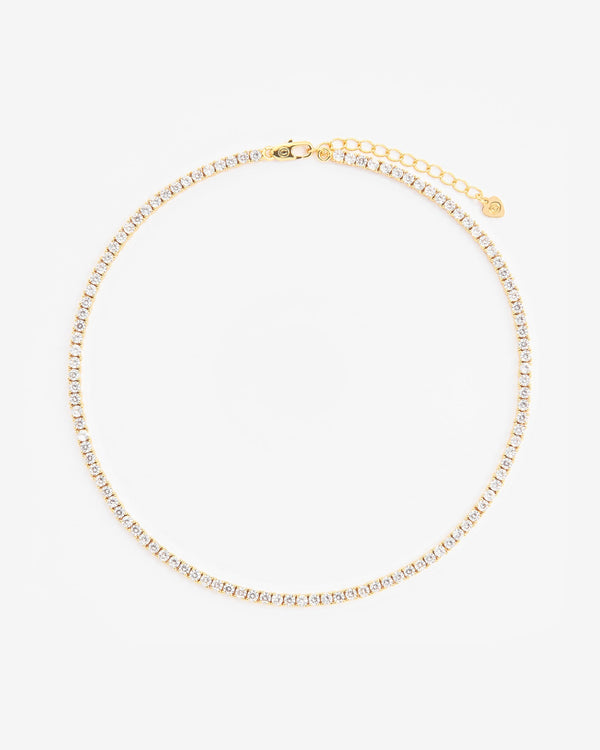 3mm Tennis Chain Choker - Gold