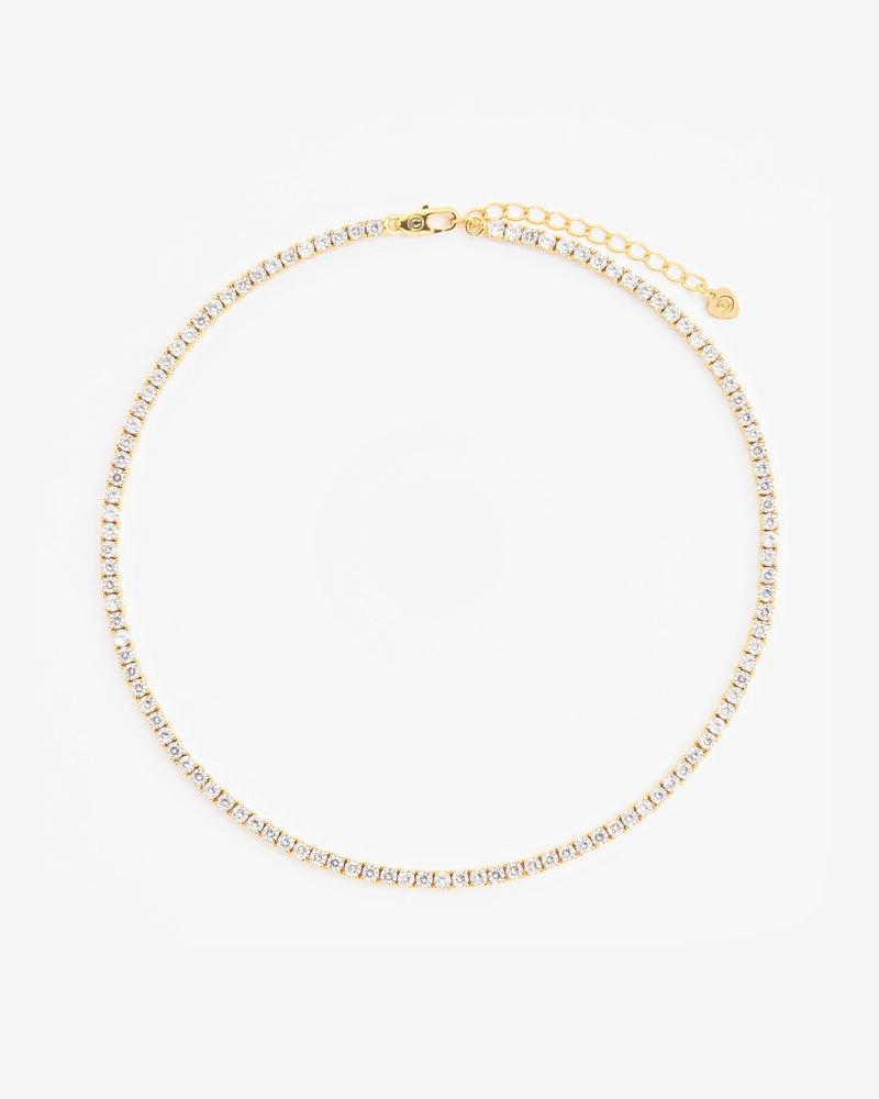 3mm Tennis Chain Choker - Gold