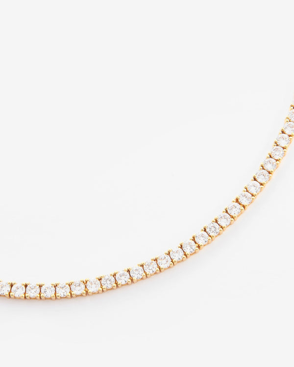 3mm Tennis Chain Choker - Gold