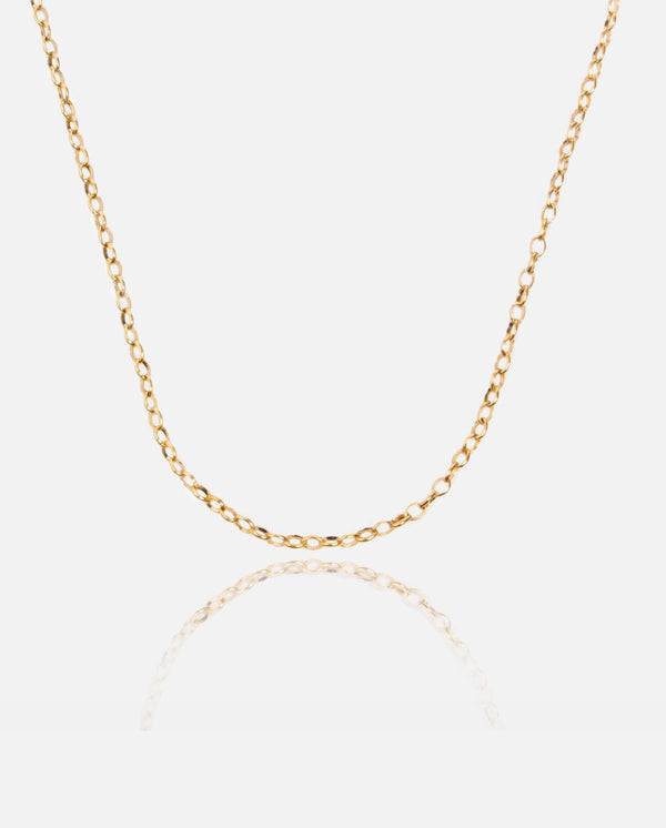 3mm Rolo Link Chain - Gold - Cernucci