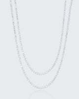 3mm Tennis Chain Bundle - White Gold - Cernucci