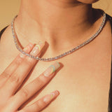 3mm Tennis Necklace - Pink & White - Cernucci