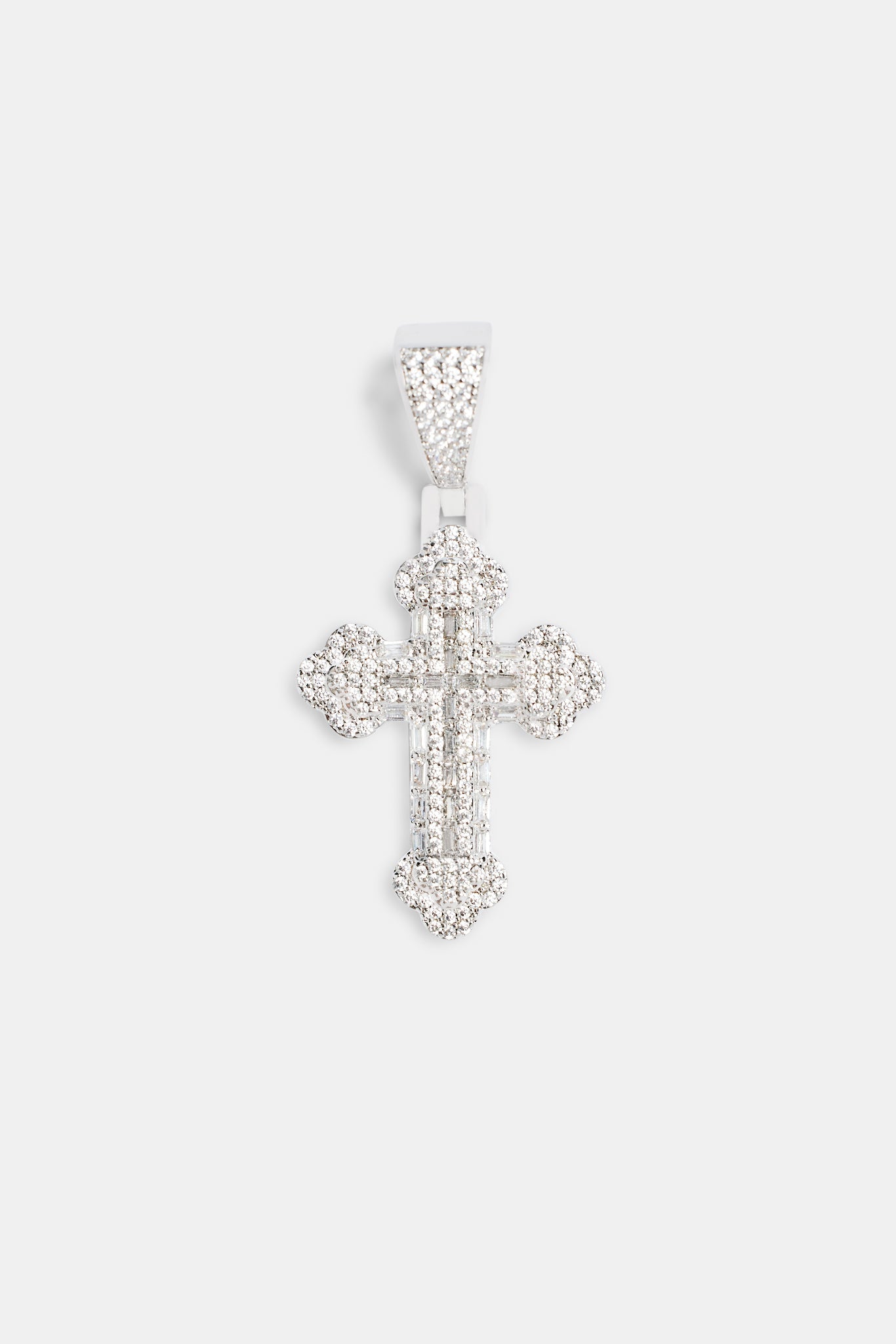 40mm Micro Iced CZ Pave Cross Pendant