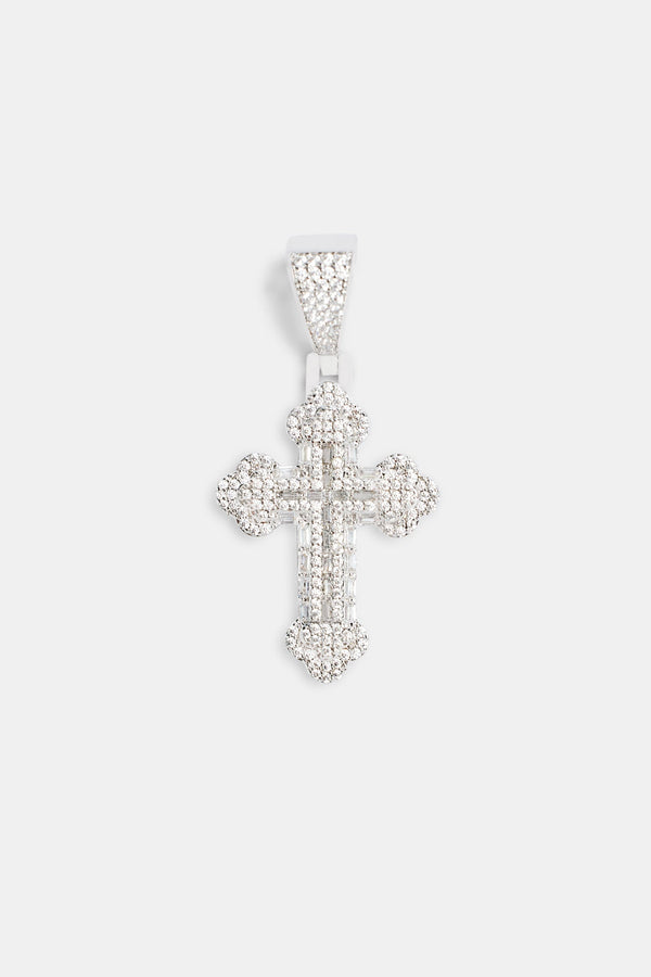 40mm Micro Iced CZ Pave Cross Pendant