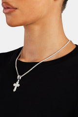 40mm Micro Iced CZ Pave Cross Pendant