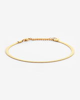 4mm Herringbone Anklet - Gold