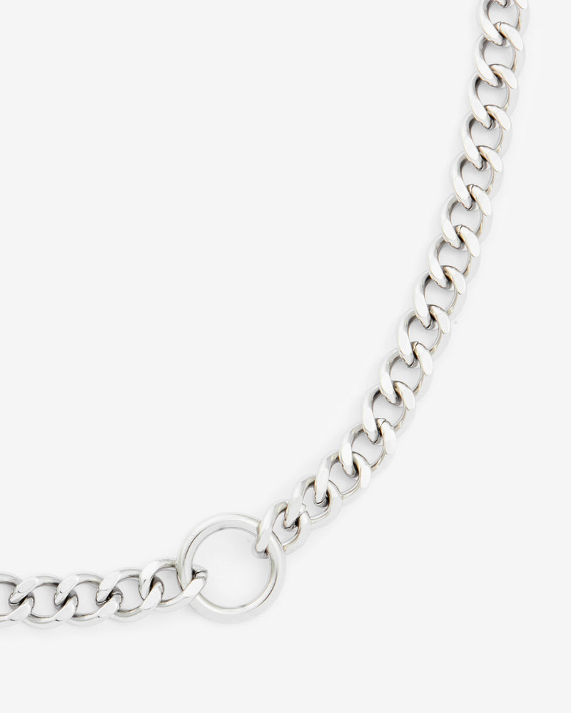 Buckle Clasp Trouser Chain - White Gold