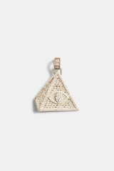 50mm Iced Baguette CZ Pyramid Pendant