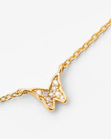 5 Iced Butterfly Necklace - Gold