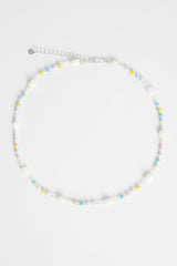 5mm Freshwater Pearl & Mixed Pastel Bead Necklace