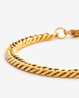 5mm Square Cuban Bracelet - Gold