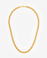 5mm Square Cuban Chain - Gold