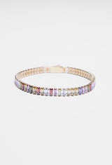 5mm Tonal Baguette Tennis Bracelet - Gold