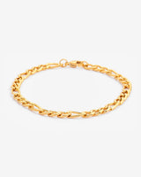 5mm Figaro Bracelet - Gold