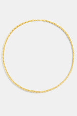 5mm Gold Plated Iced CZ Triangle Cut Tennis Chain