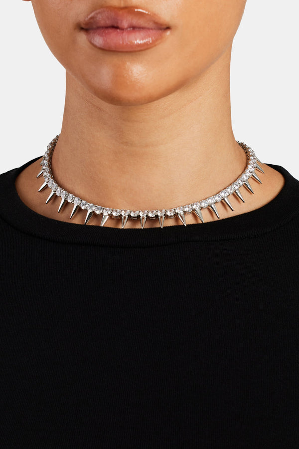 5mm Iced CZ Tennis Spike Choker