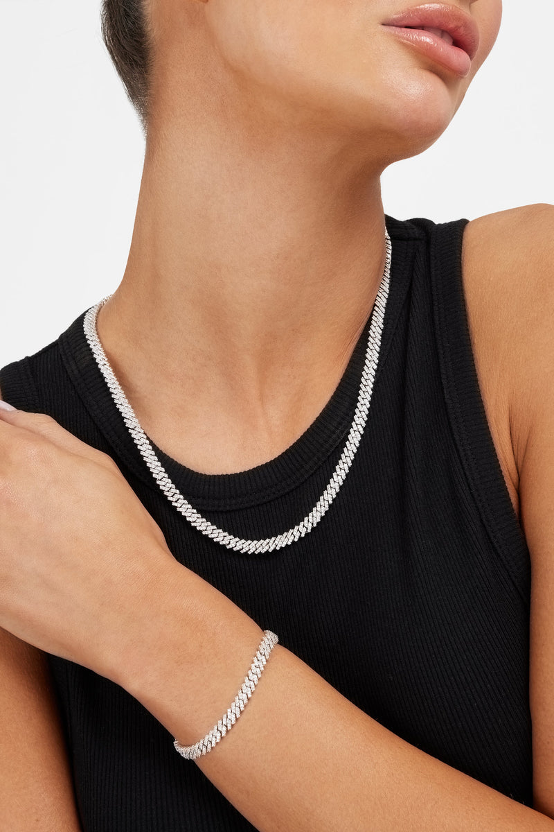 5mm Iced Prong Chain + Bracelet Bundle