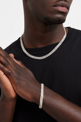 5mm Iced Prong Chain + Bracelet Bundle