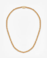5mm Iced Prong Chain - Gold