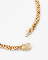 5mm Iced Prong Chain - Gold