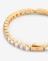 5mm Iced Tennis Bangle - Gold