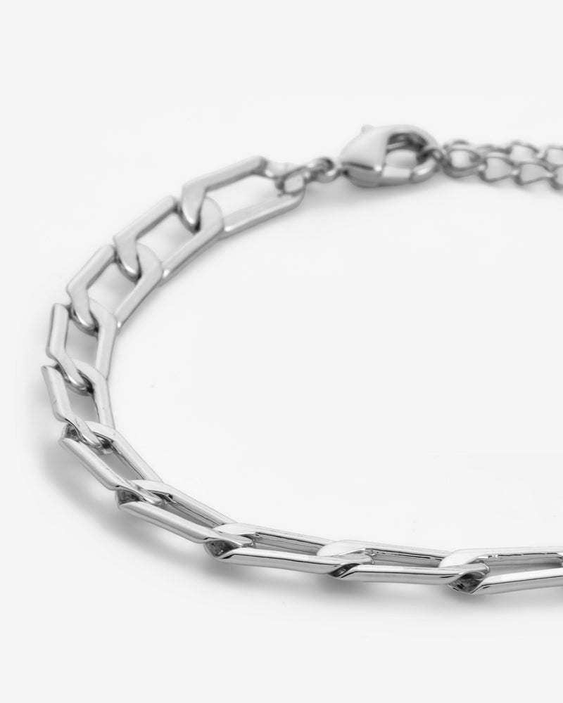 Chain Link Bracelet - White Gold