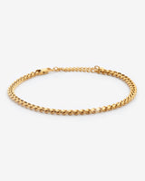 5mm Miami Cuban Anklet - Gold