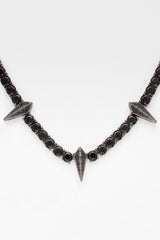 5mm Pave Spike Tennis Chain - Black