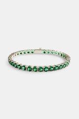 5mm Tennis Bracelet - Dark Green