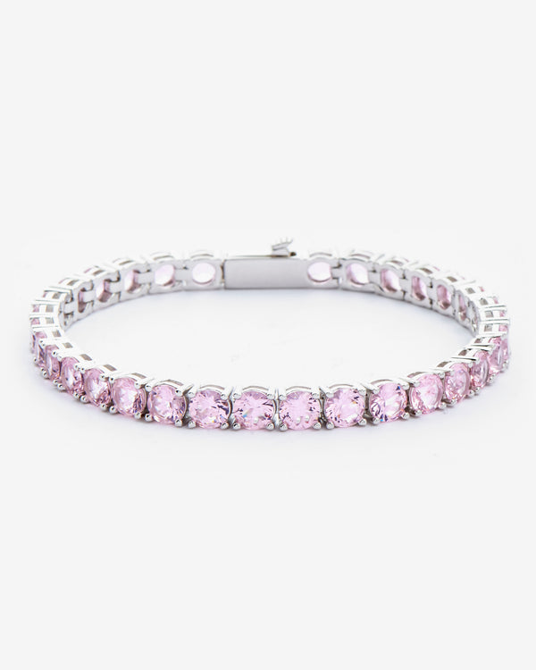 5mm Tennis Bracelet - Pastel Pink