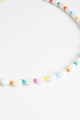 6mm Colourful Bead & Freshwater Pearl Necklace