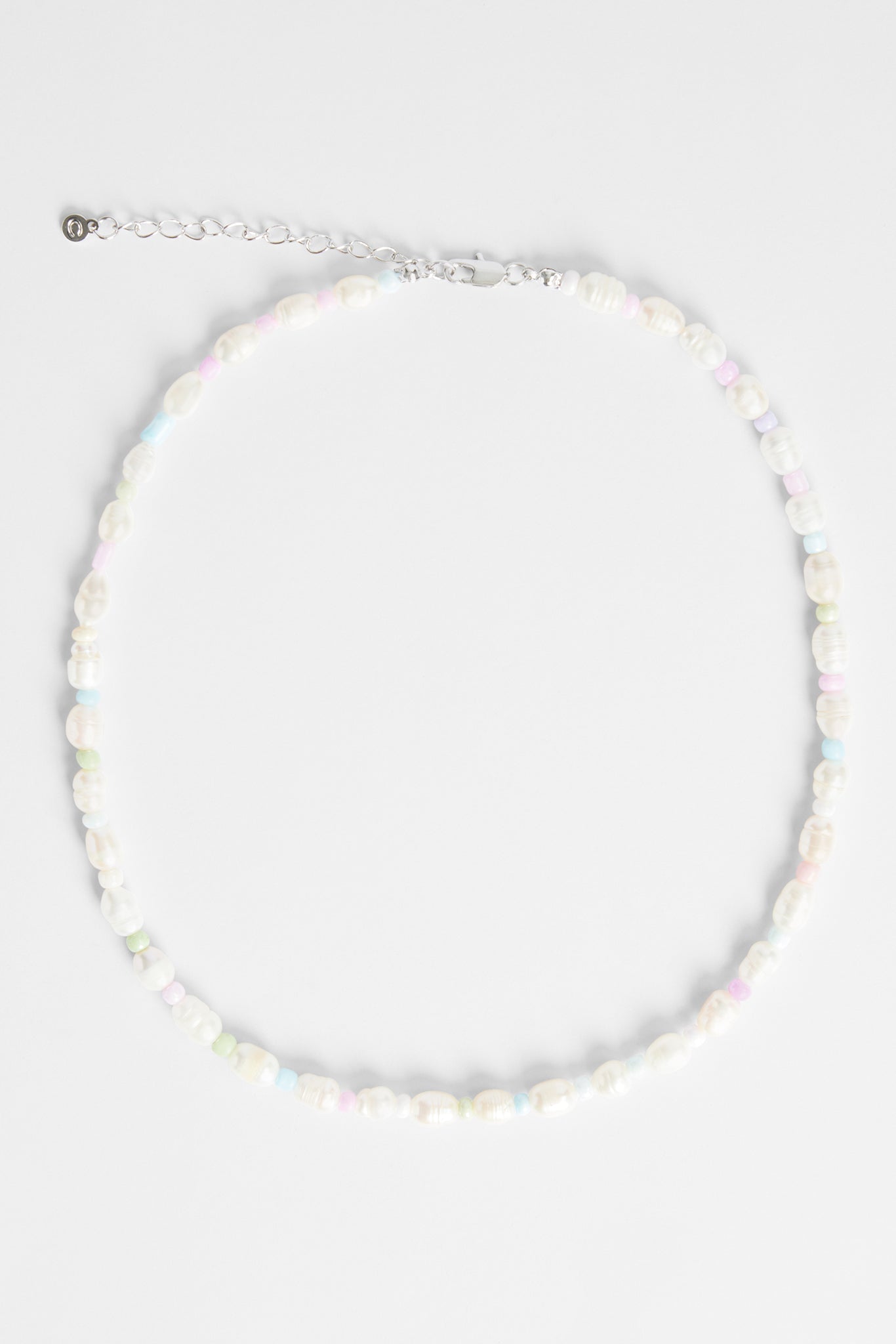 6mm Freshwater Pearl & Pastel Bead Necklace