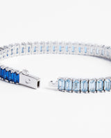 6mm Blue Ombre Tennis Baguette Bracelet