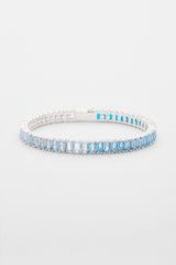 6mm Blue Ombre Tennis Baguette Bracelet