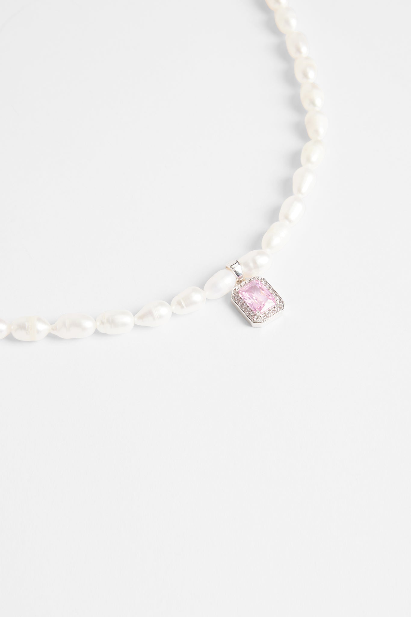 6mm Freshwater Pearl & Pink Gemstone Necklace