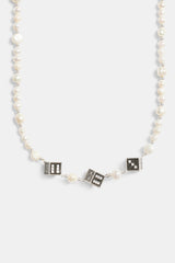 6mm Freshwater Pearl Dice Bead Necklace