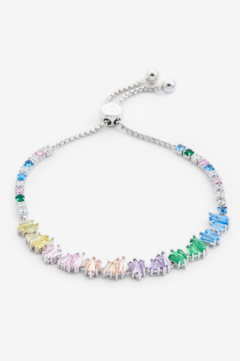 6mm Iced Multi Colour Tennis Toggle Bracelet