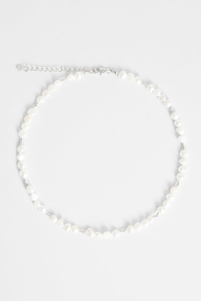 6mm Freshwater Pearl and Bead Cluster Necklace