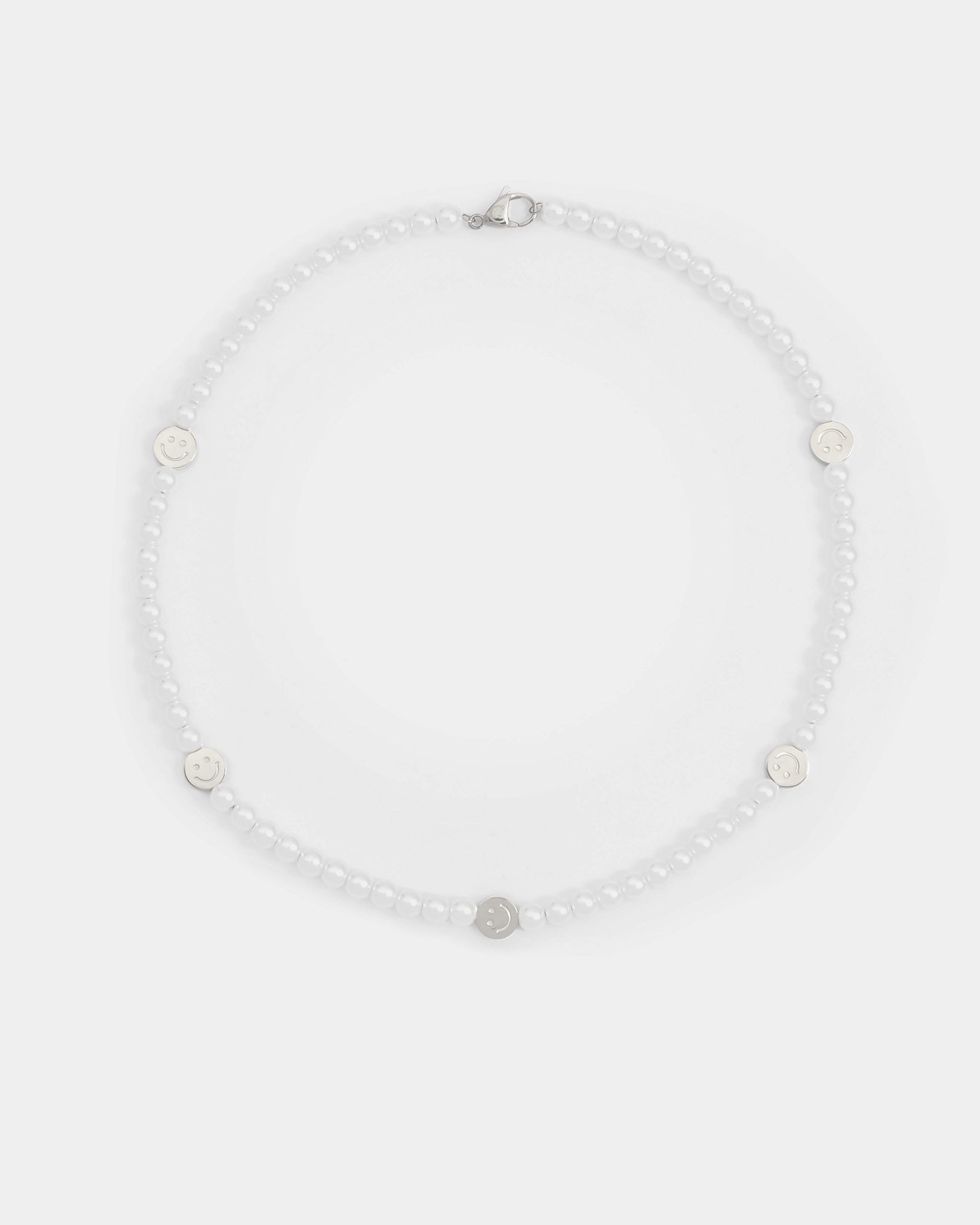 6mm Pearl & Face Motif Necklace