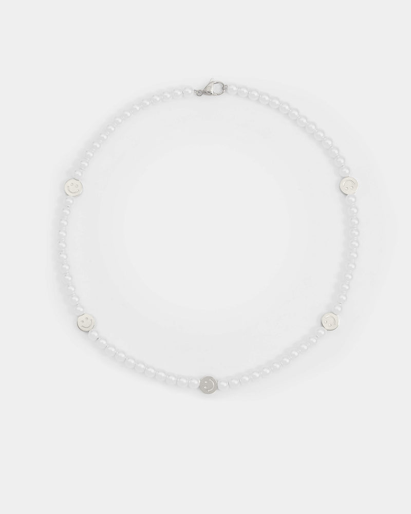 6mm Pearl & Face Motif Necklace