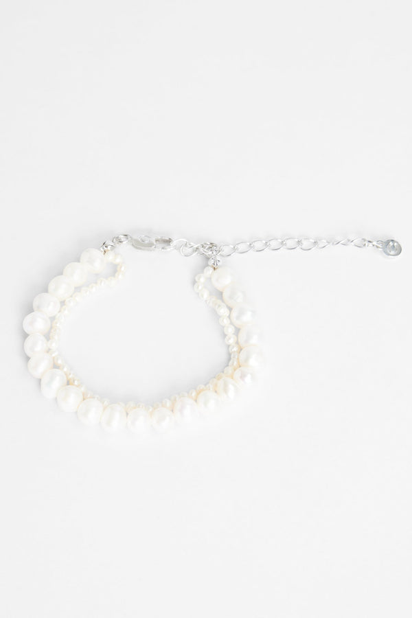 6mm Freshwater Pearl Double Layer Twist Bracelet