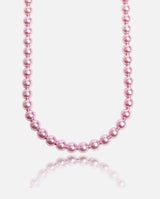 6mm Beaded Pearl Necklace - Pink - Cernucci