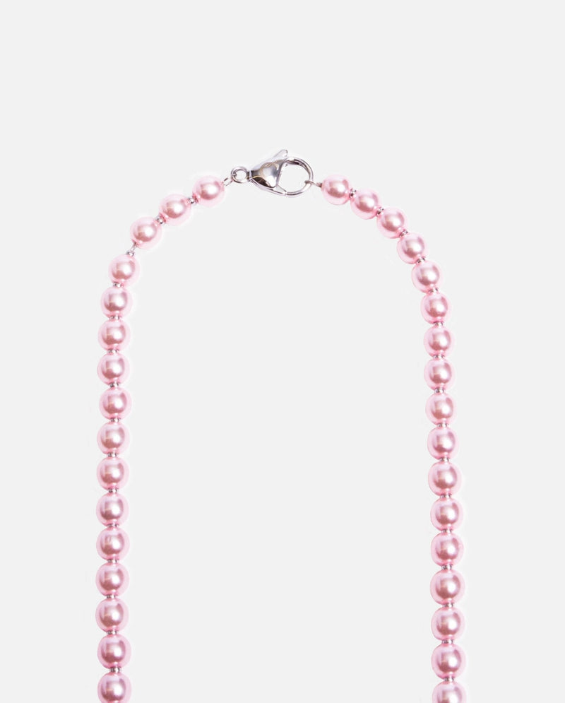 6mm Beaded Pearl Necklace - Pink - Cernucci